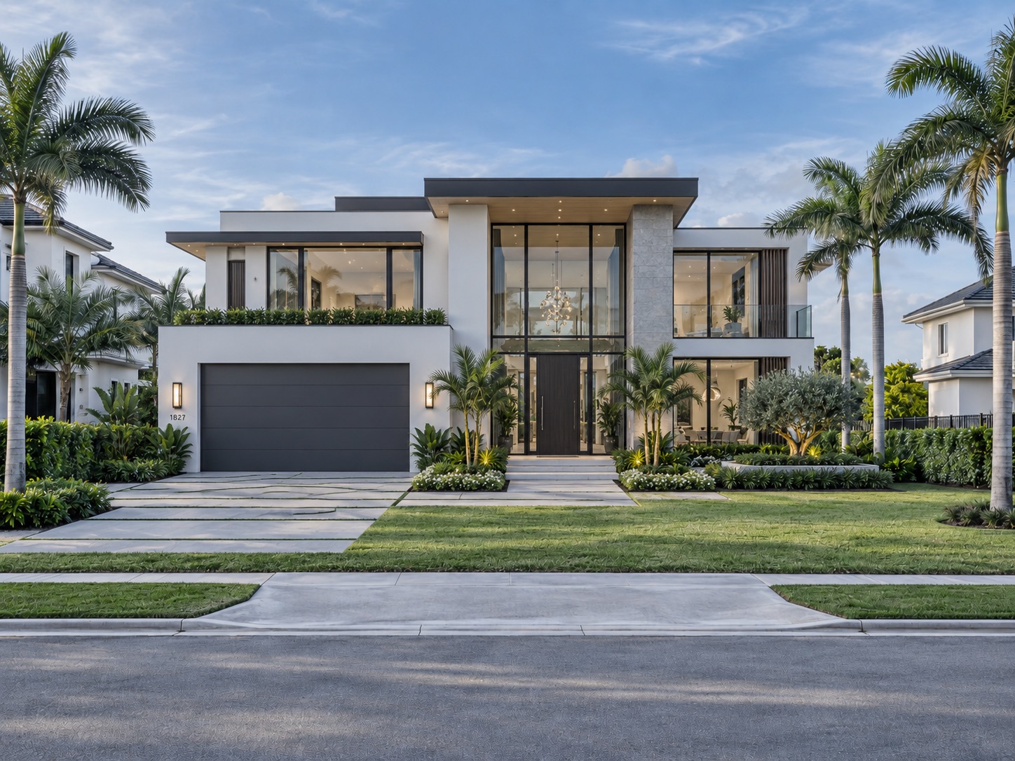Completed waterfront residence